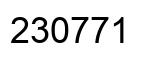 Number 230771 black image