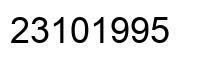 Número 23101995 imagen negro