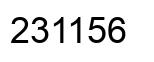 Number 231156 black image