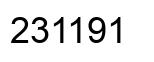 Number 231191 black image