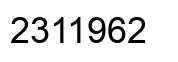 Number 2311962 black image