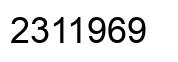 Number 2311969 black image