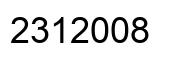 Number 2312008 black image