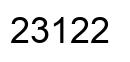 Number 23122 black image