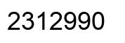 Number 2312990 black image