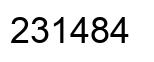 Number 231484 black image