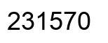 Number 231570 black image