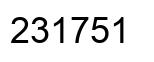 Number 231751 black image