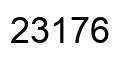 Number 23176 black image
