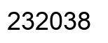 Number 232038 black image