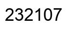 Number 232107 black image
