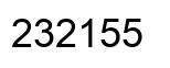Number 232155 black image