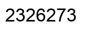 Number 2326273 black image