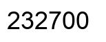 Number 232700 black image