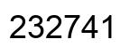 Number 232741 black image
