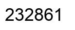 Número 232861 imagen negro
