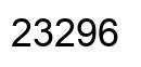 Number 23296 black image