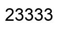 Número 23333 imagen negro