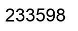 Número 233598 imagen negro