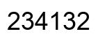 Number 234132 black image