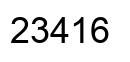 Number 23416 black image