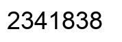 Number 2341838 black image