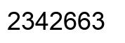 Number 2342663 black image