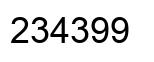 Número 234399 imagen negro