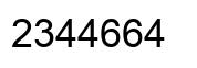 Number 2344664 black image