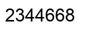 Number 2344668 black image