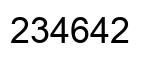 Number 234642 black image