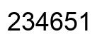 Número 234651 imagen negro