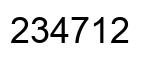 Number 234712 black image