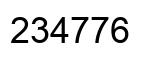 Number 234776 black image