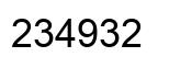 Número 234932 imagen negro