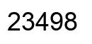 Number 23498 black image