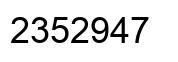 Número 2352947 imagen negro