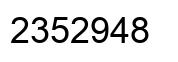 Número 2352948 imagen negro