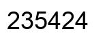 Number 235424 black image