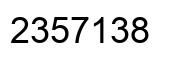 Number 2357138 black image