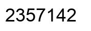 Number 2357142 black image