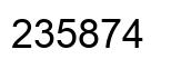 Número 235874 imagen negro
