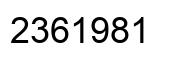 Número 2361981 imagen negro