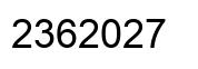 Número 2362027 imagen negro