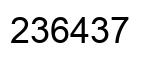 Number 236437 black image