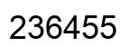 Number 236455 black image
