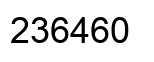 Number 236460 black image