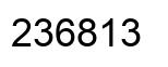 Number 236813 black image