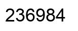 Number 236984 black image