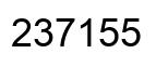 Number 237155 black image